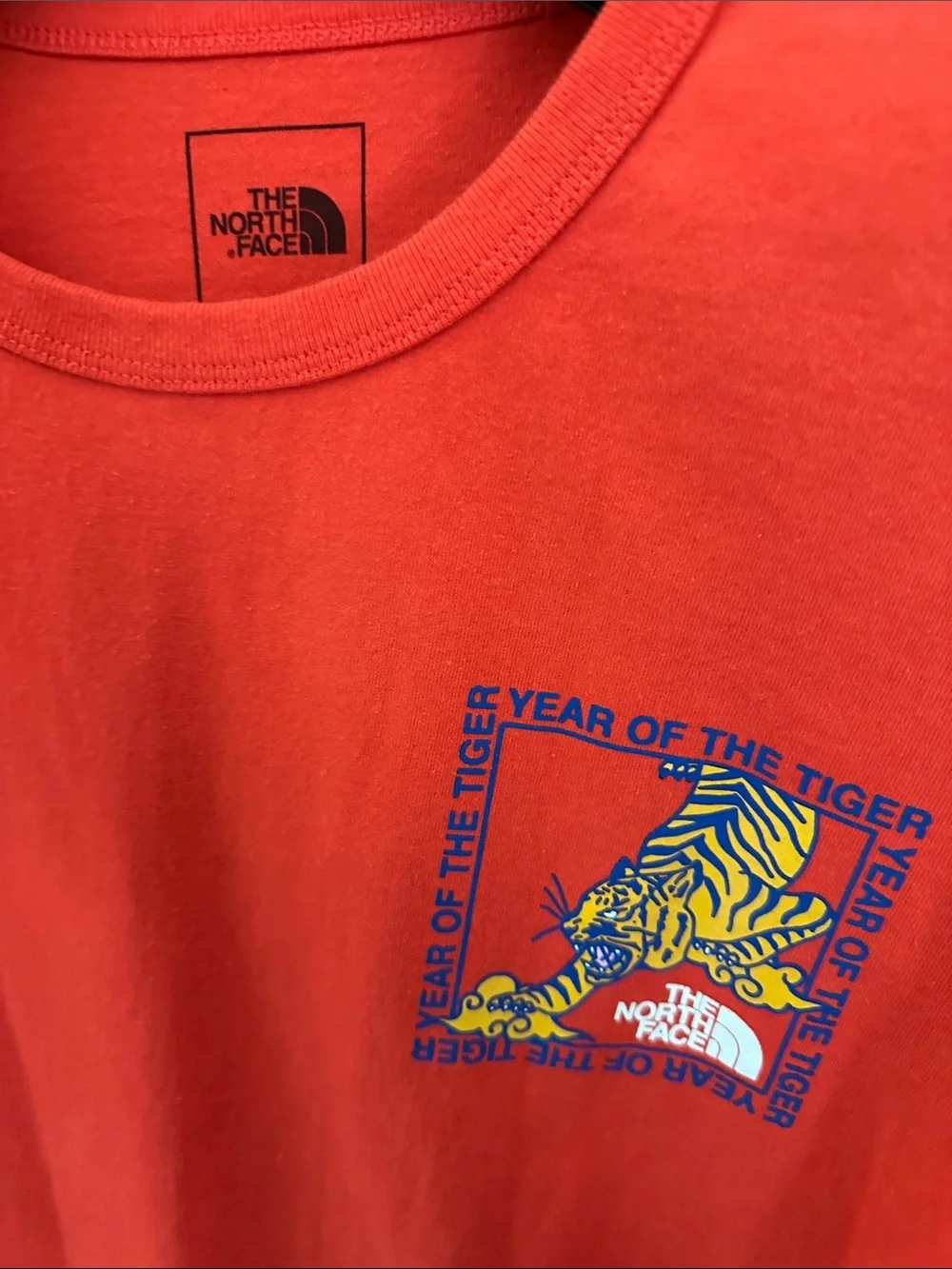 The North Face Coral Long Sleeve Shirt with Tiger Chest Graphic